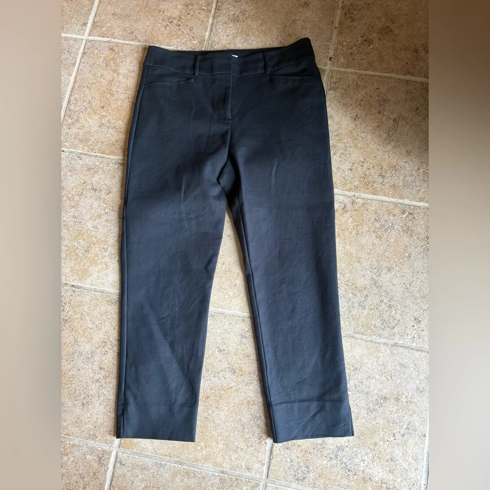 NWOT LOFT Classic RIVIERA Black High-Rise Cropped Trousers, Size: 6